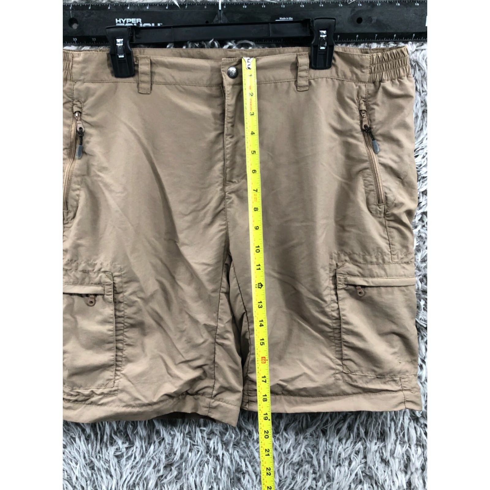 Vintage REI Womens Cargo Shorts Beige 16 UPF 50+ Denim Cotton Mid Rise 5-Pocket Hiking Outdoor Casual Size 38" / US 16 / IT 52 - 3 Thumbnail