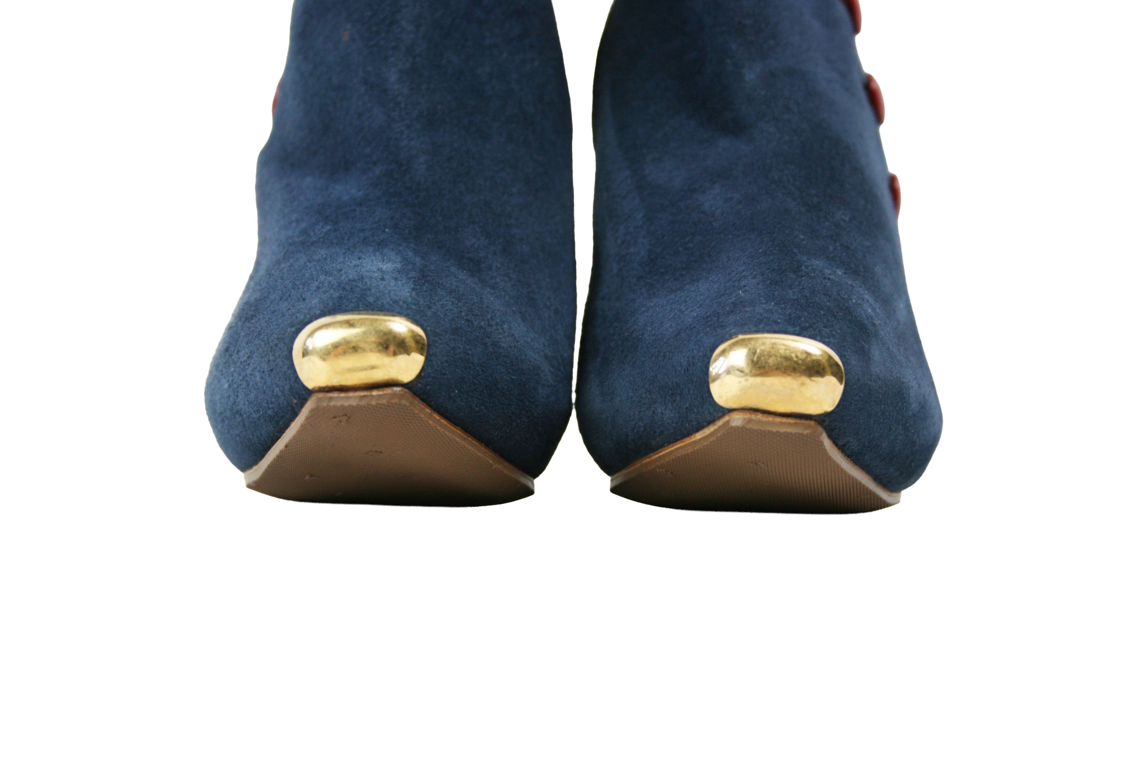 Alexander McQueen 00S Napoleon Y2K Ankle Suede Boots Vintage Size US 7.5 / IT 37.5 - 4 Thumbnail