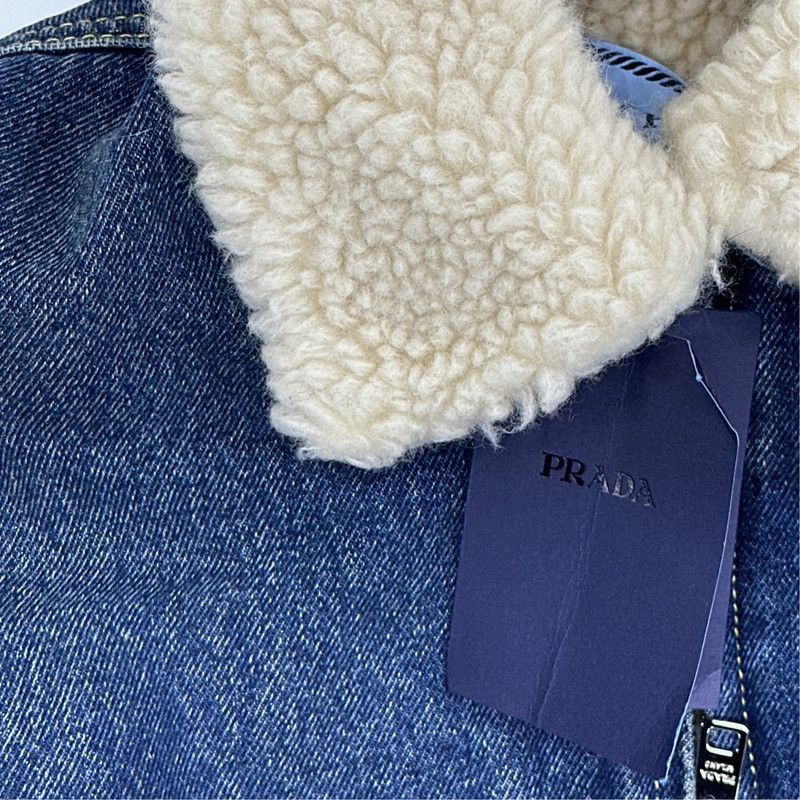 Prada Prada Color Block Logo Denim Jacket-2506 Size US XS / EU 42 / 0 - 4 Thumbnail