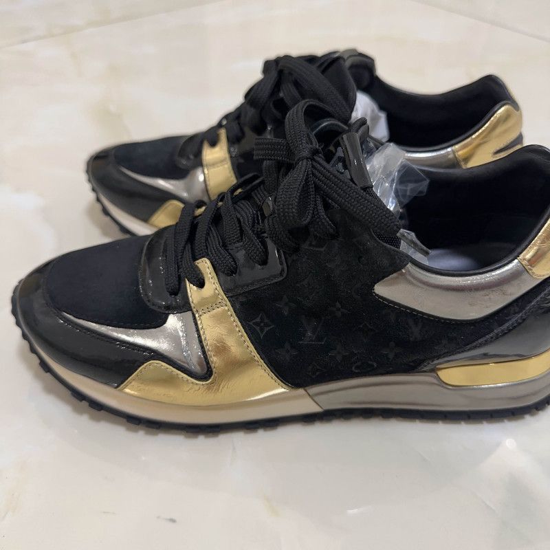 Louis Vuitton Black and Gold Low-Top Sneakers -