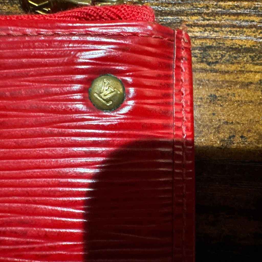 Louis Vuitton Louis Vuitton Red Epi Leather Pochette Cles Size ONE SIZE - 4 Thumbnail