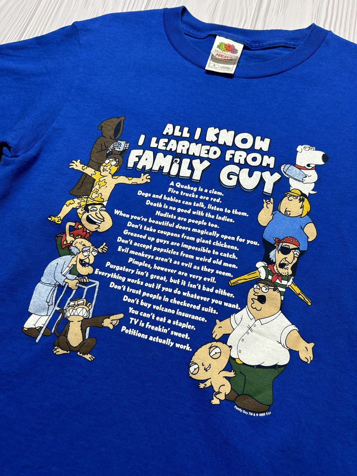 Vintage Vintage 2005 FAMILY GUY ALL I KNOW IS FROM FAMILY GUY TEE Size US S / EU 44-46 / 1 - 5 Thumbnail