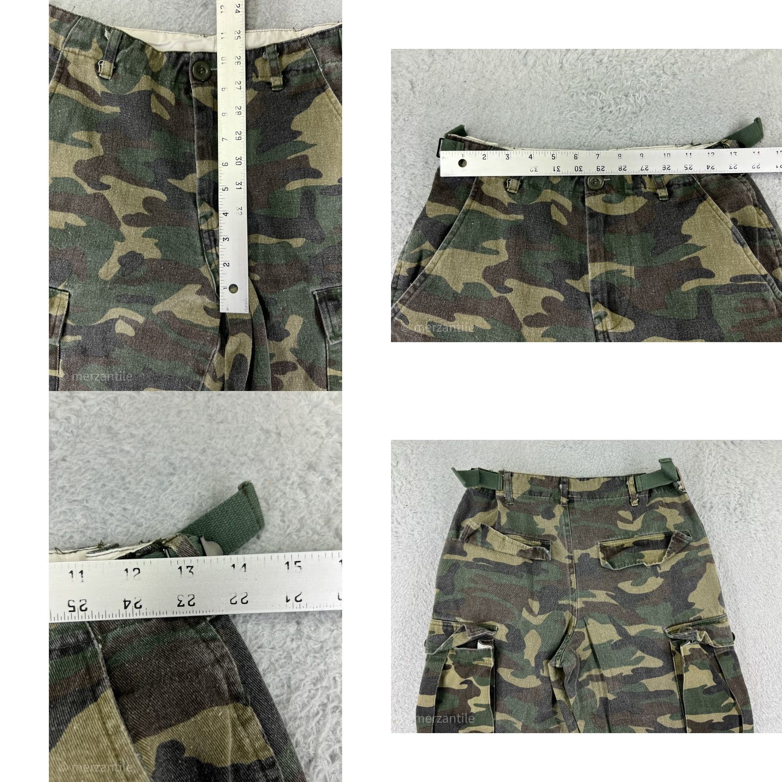 Fashion Nova Fashion Nova Jeans Womens Small Green Camouflage Denim 5-Pocket Stretch Regular Inseam 27 in Cotton Blend Ramie Blend Cotton Denim Size 28" / US 6 / IT 42 - 9 Thumbnail
