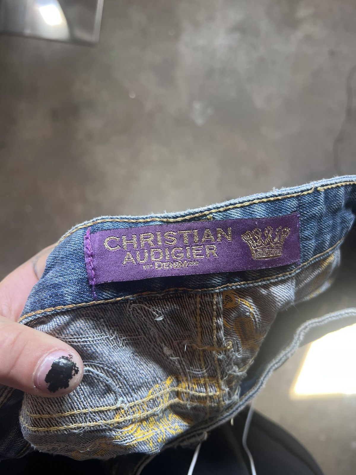 Christian Audigier Christian Audigier Embroidered Denim Size US 31 - 8 Thumbnail