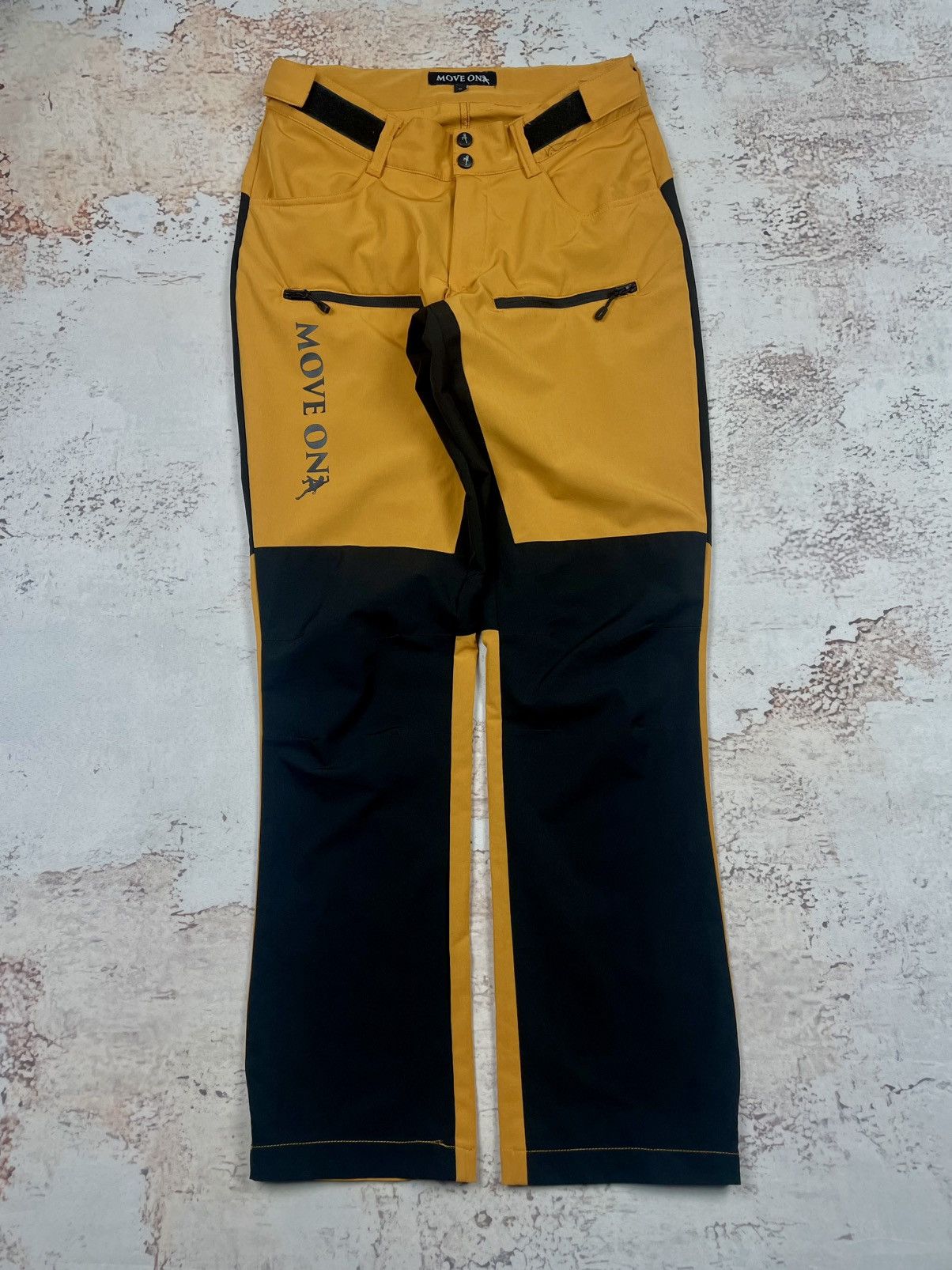 Other Move On 36-S Women’s Pants Black/Yellow, Hiking Trekking eg Size 27" / US 4 / IT 40 - 2 Thumbnail