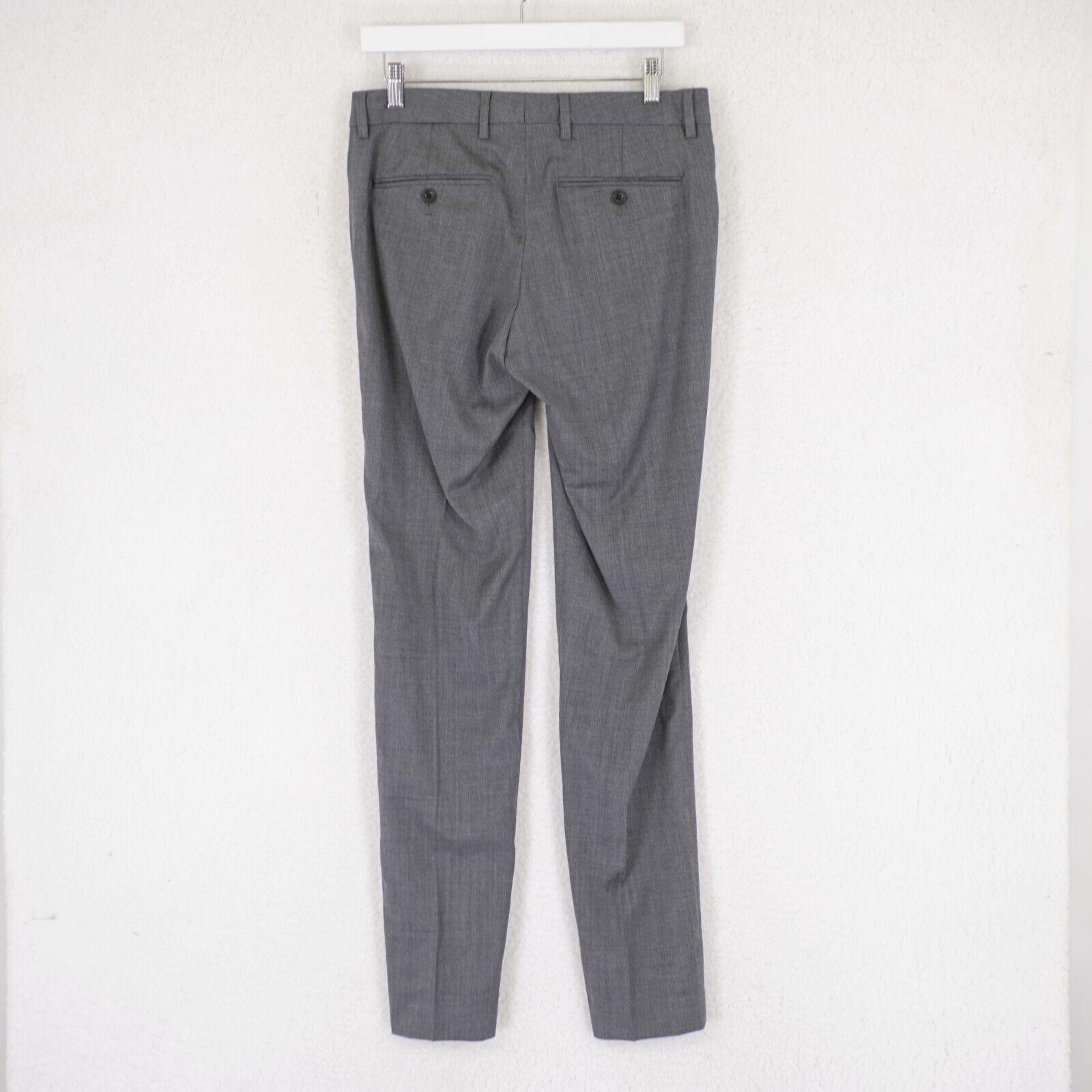 Bonobos DAMAGED Bonobos Slim Fit Wool Gray Dress Pants 28/33 Size 28 Size 28" / US 6 / IT 42 - 4 Thumbnail