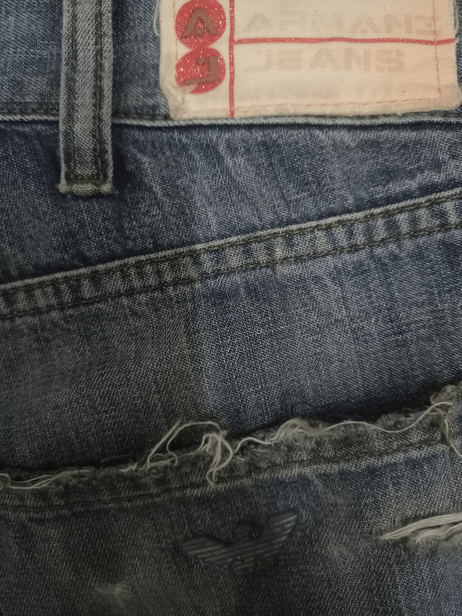 Armani Vintage Armani Distressed Flare Jeans Size US 30 / EU 46 - 10 Thumbnail