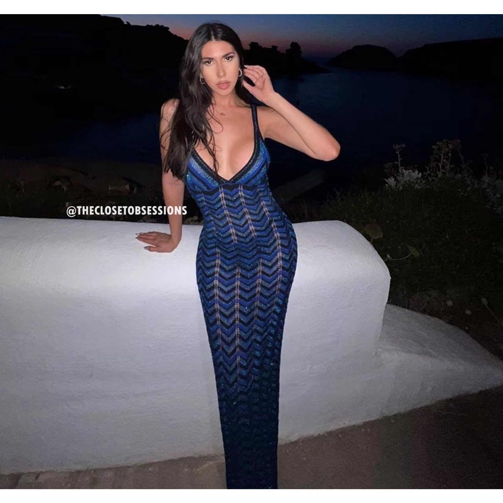 Mango RARE! MANGO BLOGGER FAVE! Fitted Metallic Maxi Dress NWT Size XL / US 12-14 / IT 48-50 - 11 Thumbnail