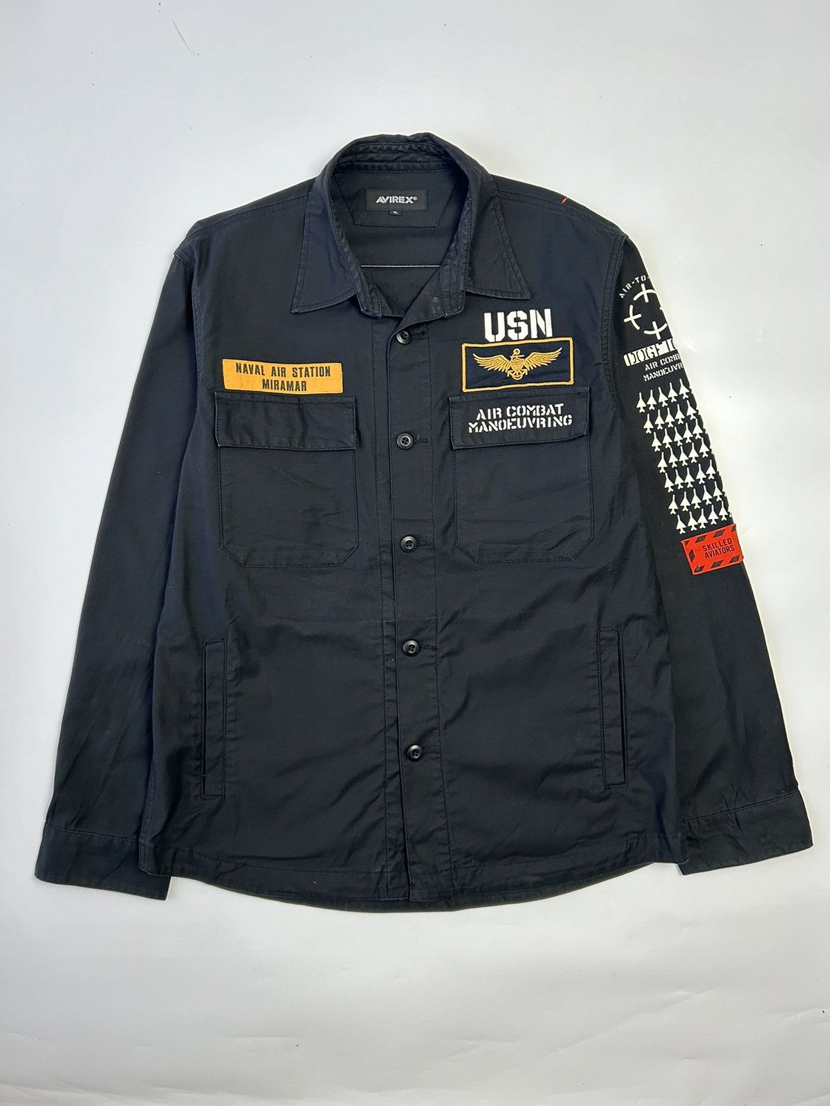 Avirex AVIREX TOP GUN BUTTON UP PATCHES SHIRT Size US XL / EU 56 / 4 - 2 Thumbnail