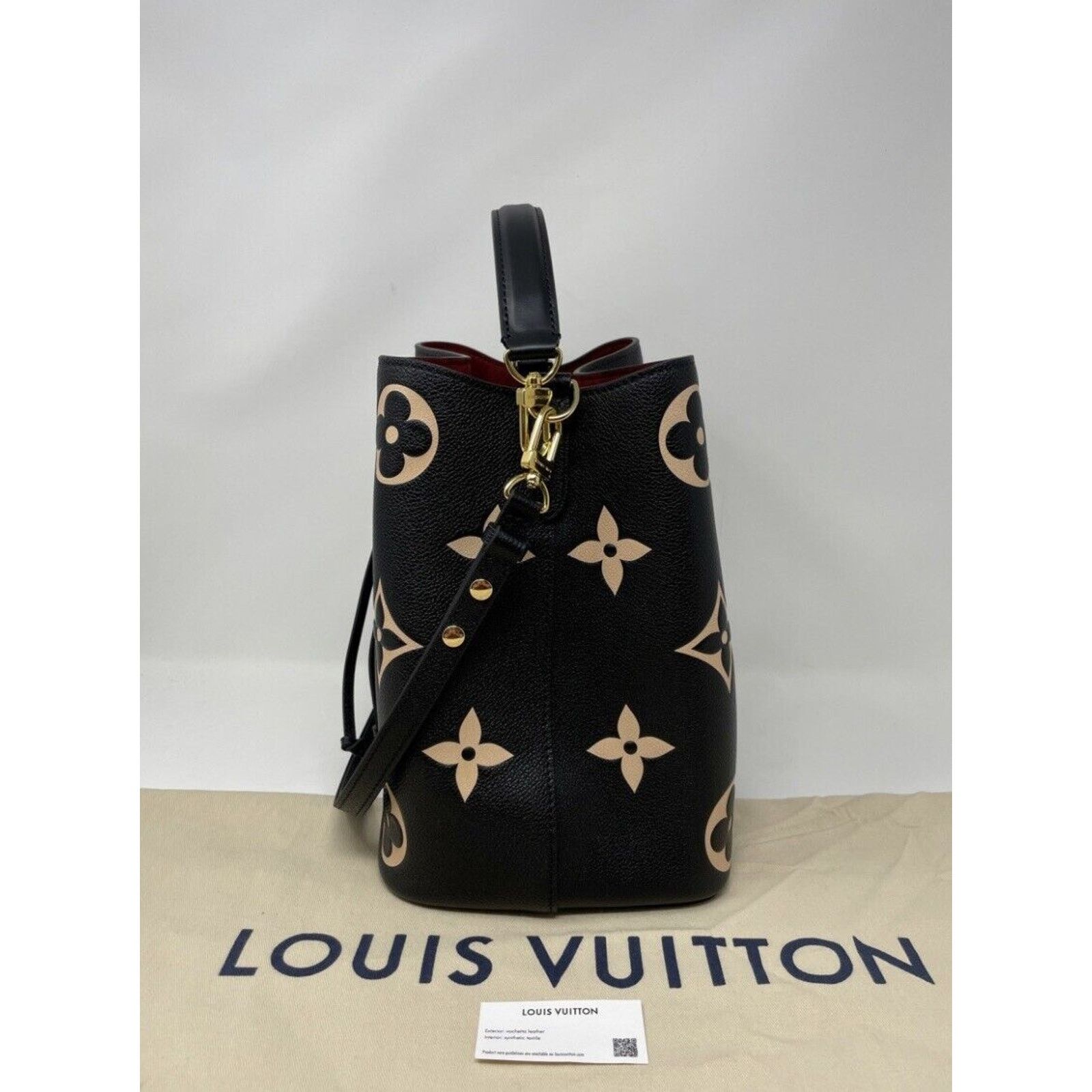 Louis Vuitton Louis Vuitton NéoNoé Shoulder Bag MM Black Leather Size ONE SIZE - 6 Thumbnail
