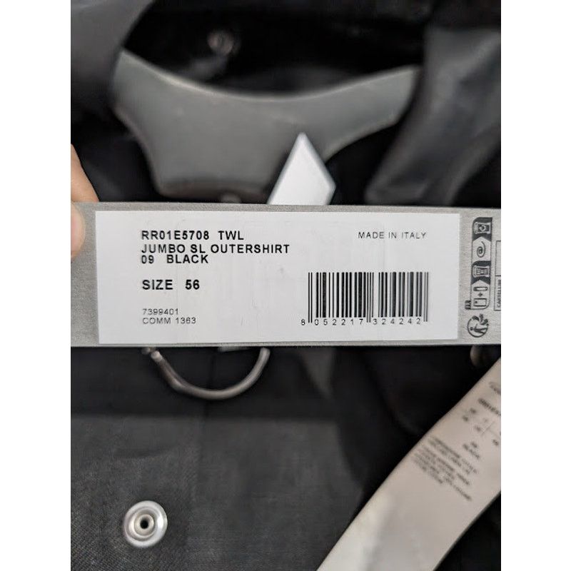 Rick Owens o1rshd1 Jumbo Sl Outershirt in Black Size US XL / EU 56 / 4 - 24 Thumbnail