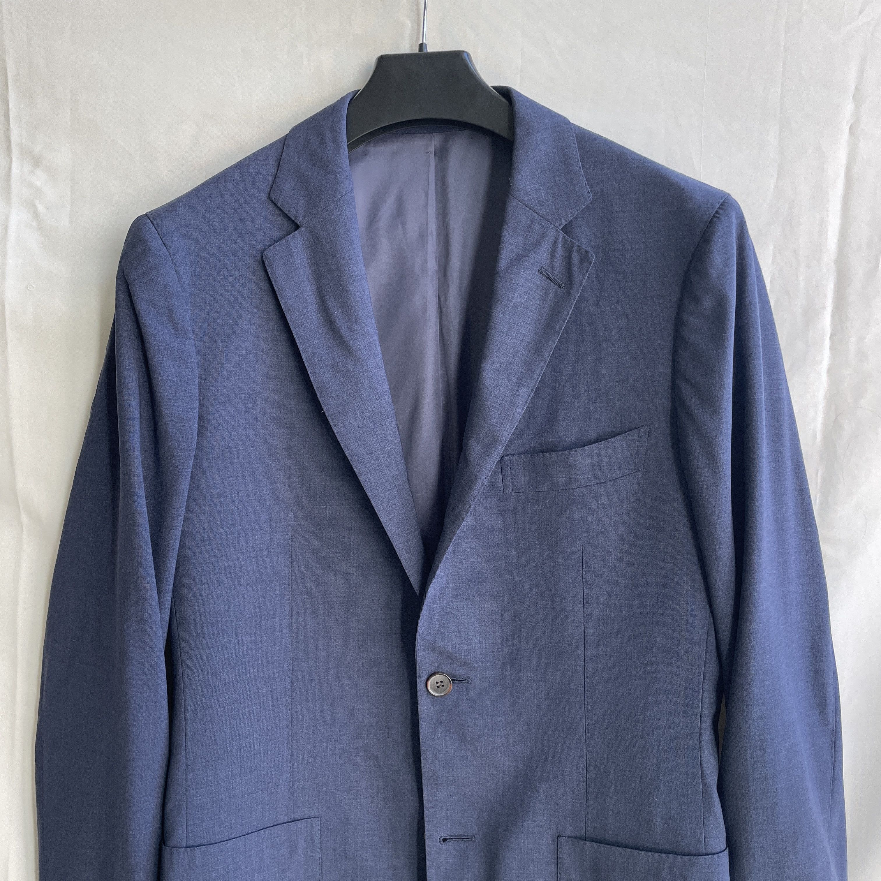 Suitsupply Suitsupply Traveller Wool Navy Solid Suit Jacket Blazer Size 40L - 4 Thumbnail