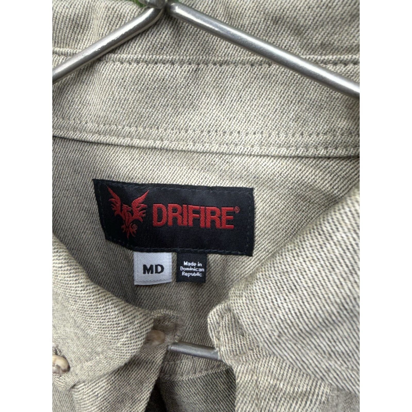 Denime Drifire Button-Up Shirt Mens Medium Beige Long Sleeve Denim Workwear 90s Classic Size US M / EU 48-50 / 2 - 3 Thumbnail