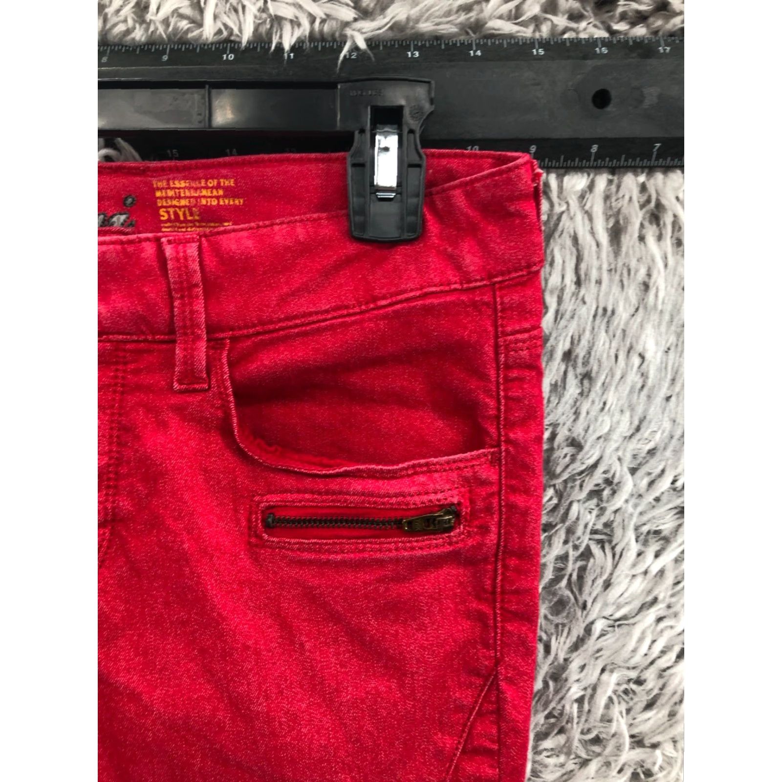 Mavi Mavi 505 Kelly Pants Womens 26 Pink Mid Rise Straight Leg Chino Knit Polyester Button Pockets Flat Front Regular Adult Womens Size 26" / US 2 / IT 38 - 5 Thumbnail