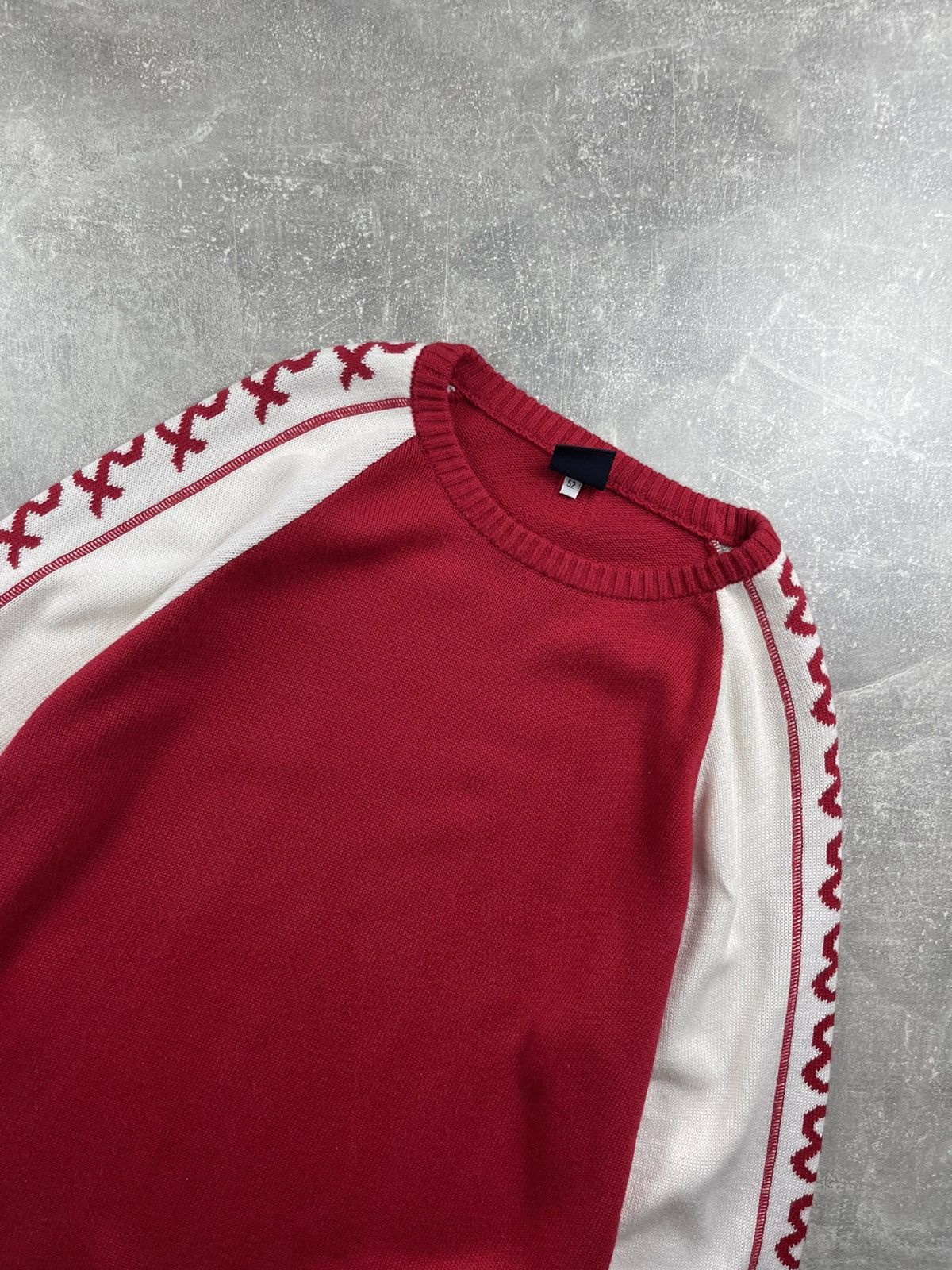 Dolce & Gabbana Dolce & Gabbana Knit Sweater Red White Logo Detail Size 52 Size US L / EU 52-54 / 3 - 5 Thumbnail