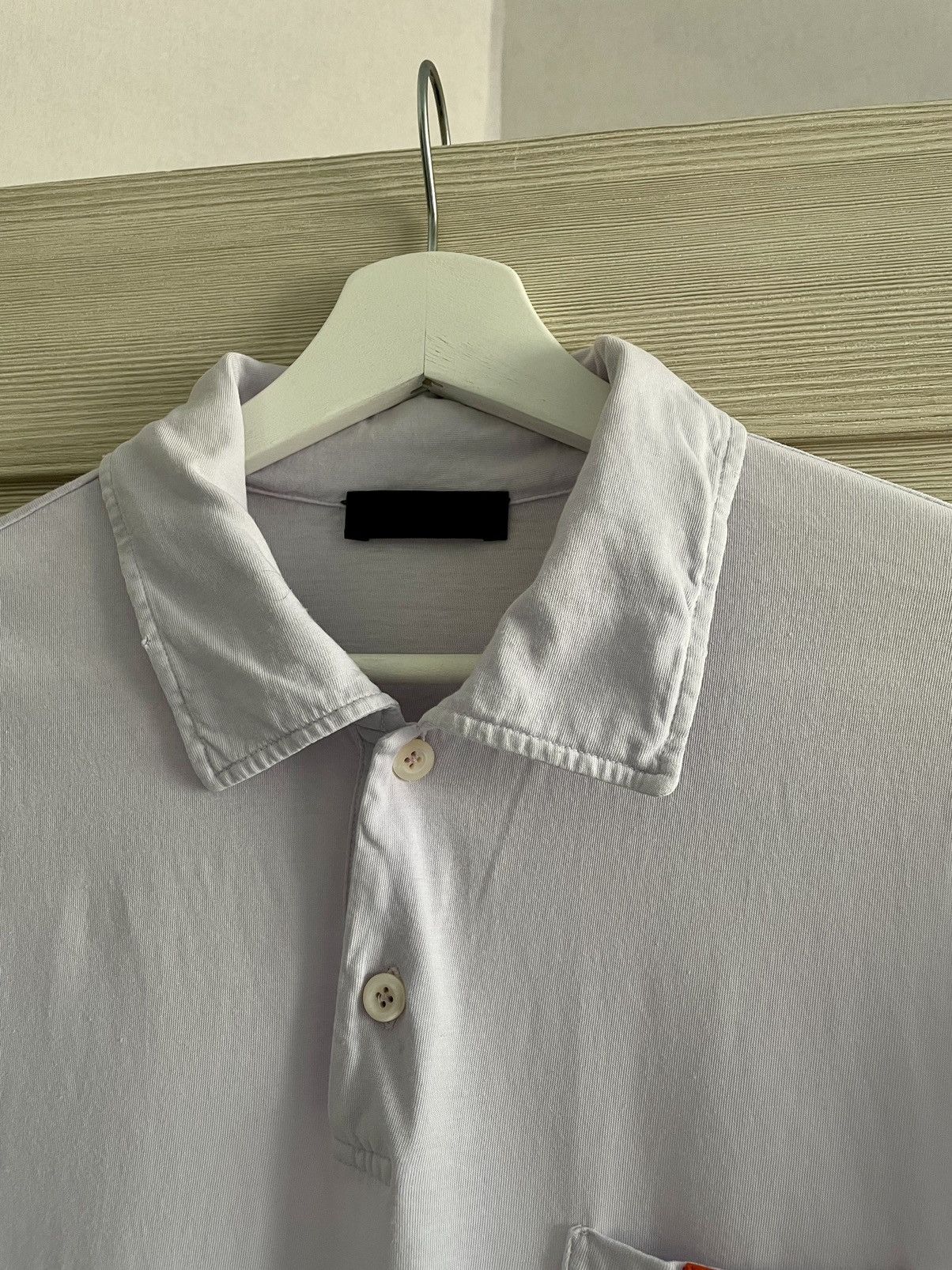 Prada Prada Vintage Lavender Orange/Black Logo Polo Shirt Size XL Size US XL / EU 56 / 4 - 4 Thumbnail