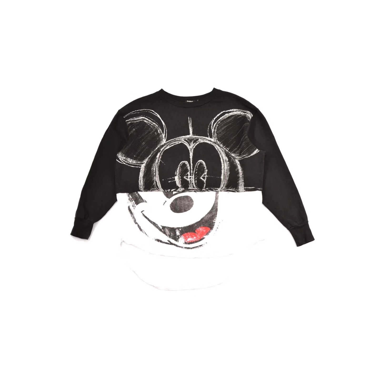 Desigual Desigual Black and White Sweater Paris Mickey Mouse Women Size S Pullover Long Sleeve 90% cotton / 10% modal XS-... Size S / US 4 / IT 40 - 2 Thumbnail
