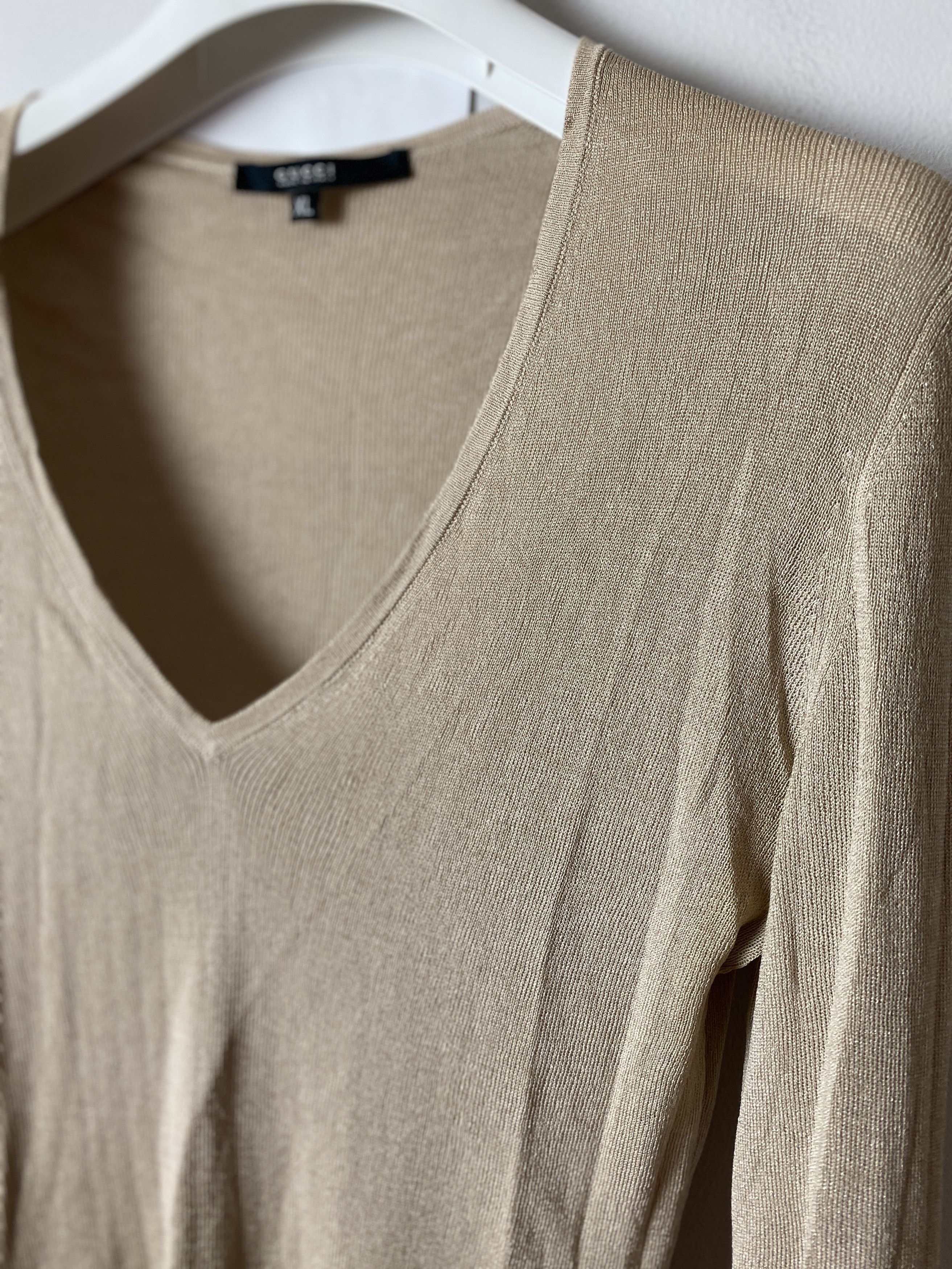 Gucci × Vintage Gucci vintage long sleeve t-shirt tee silk Size XL / US 12-14 / IT 48-50 - 2 Thumbnail