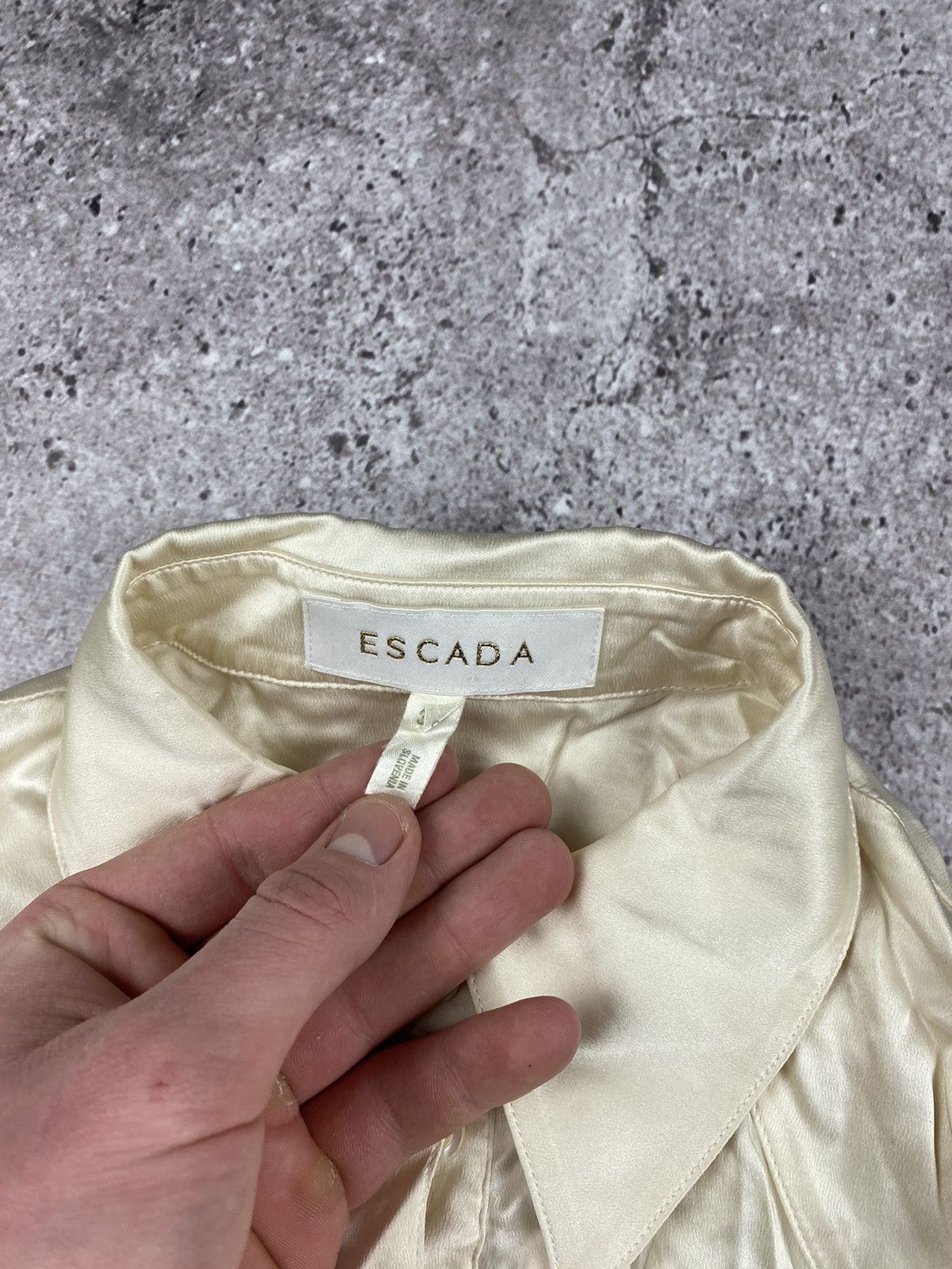 Escada × Vintage Vintage Y2K luxury designer escada silk T-shirt+skirt Size XS / US 0-2 / IT 36-38 - 4 Thumbnail