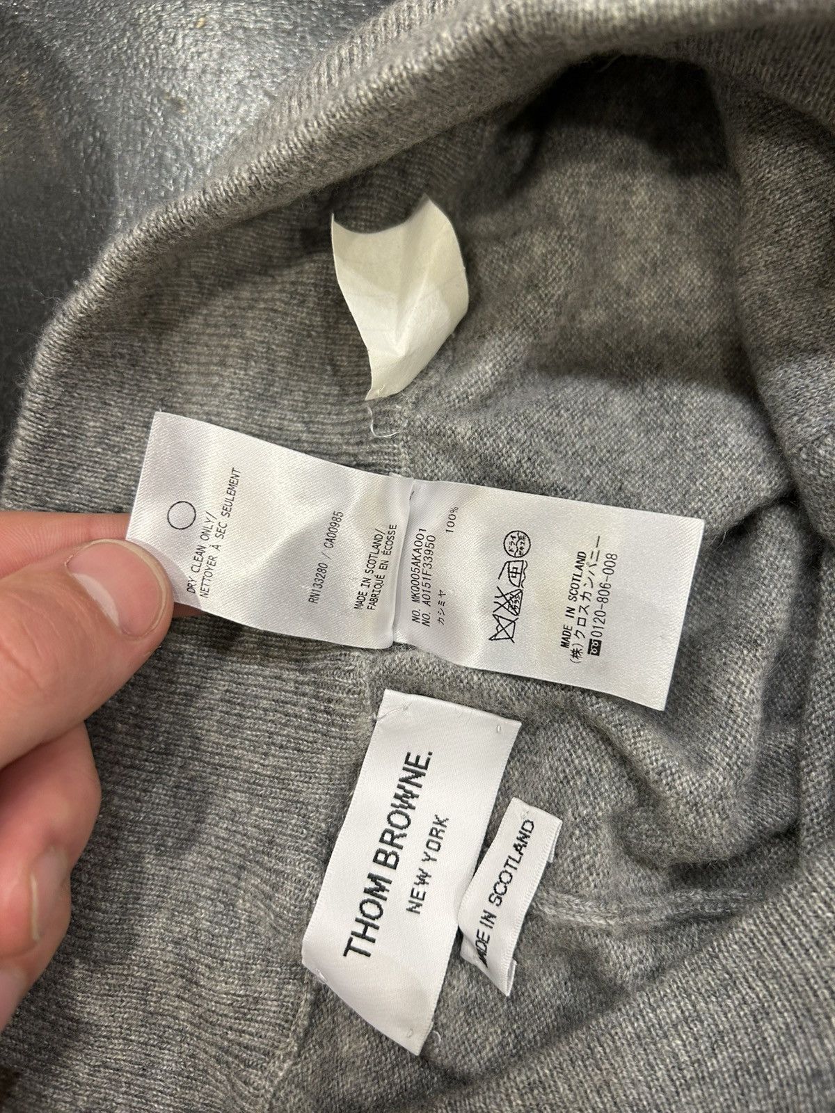 Thom Browne Thom Browne Full Cashmere Joggers - Grey Size US 34 / EU 50 - 5 Thumbnail