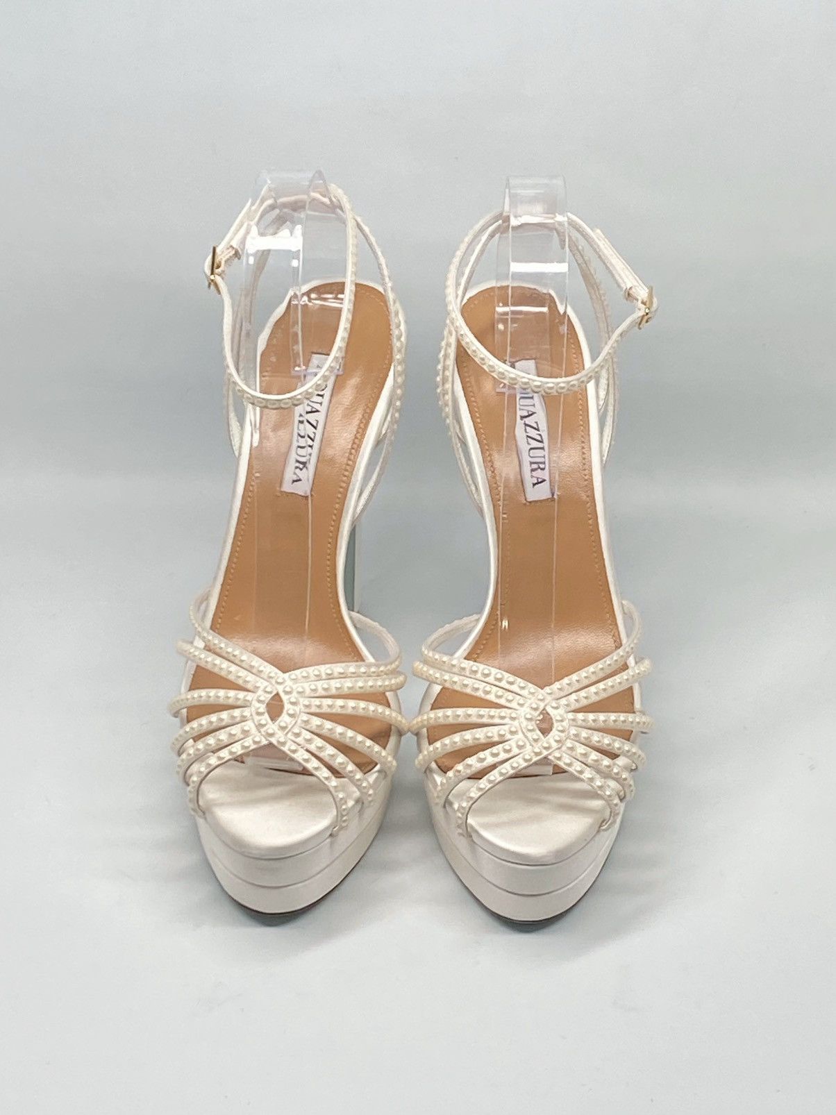 Aquazzura Aquazzura Flow Plateau 145MM Satin Sandals size 40 Size US 10 / IT 40 - 3 Thumbnail