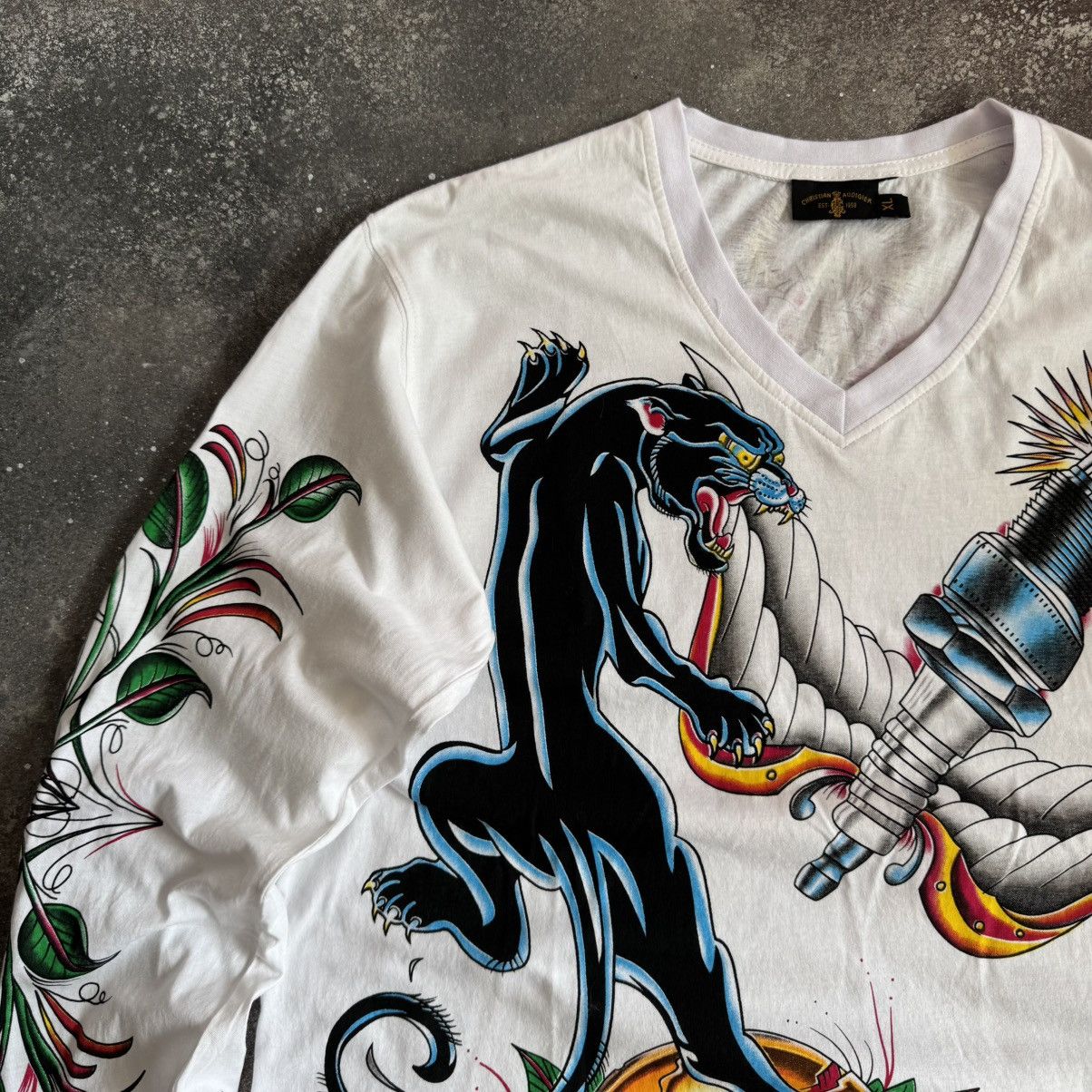 Ed Hardy Christian Audigier (Ed Hardy) Y2K Vintage Long Sleeve Top Size US XL / EU 56 / 4 - 5 Thumbnail