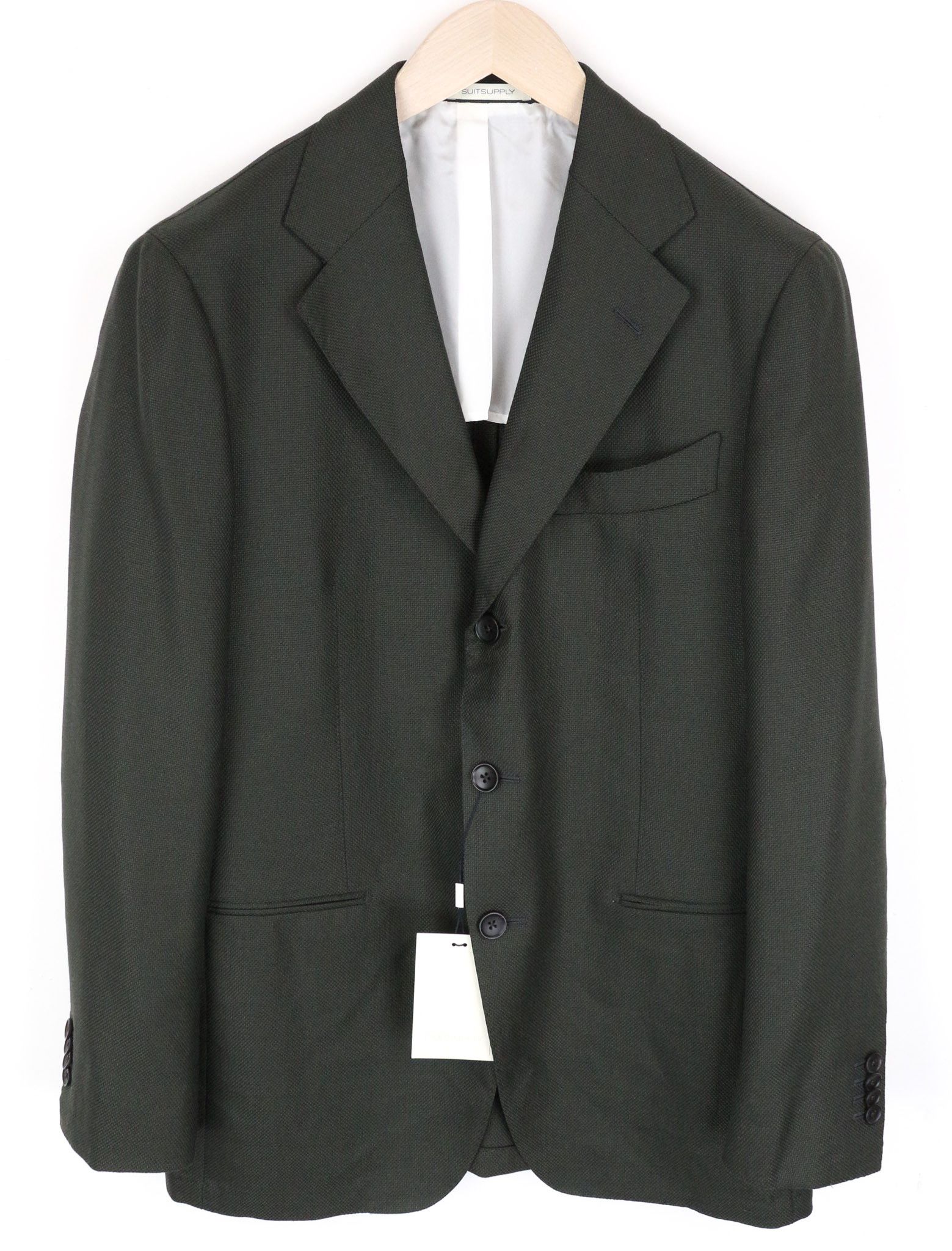 image of Suitsupply Havana Uk40R Green Wool Formal Blazer 71539, Men's