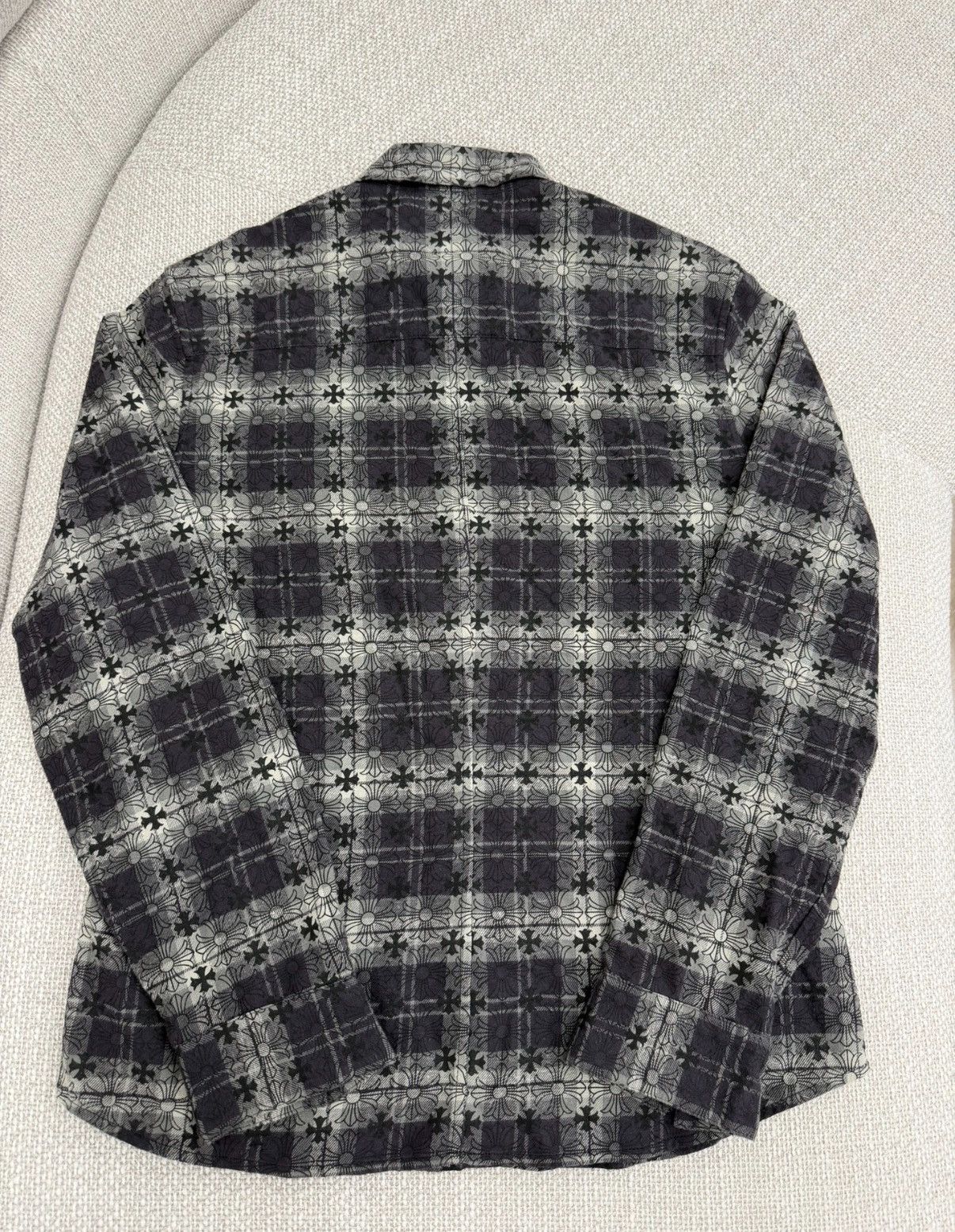 Chrome Hearts Chrome Hearts Black Grey Dark Pattern Cross Shirt Size US L / EU 52-54 / 3 - 2 Thumbnail