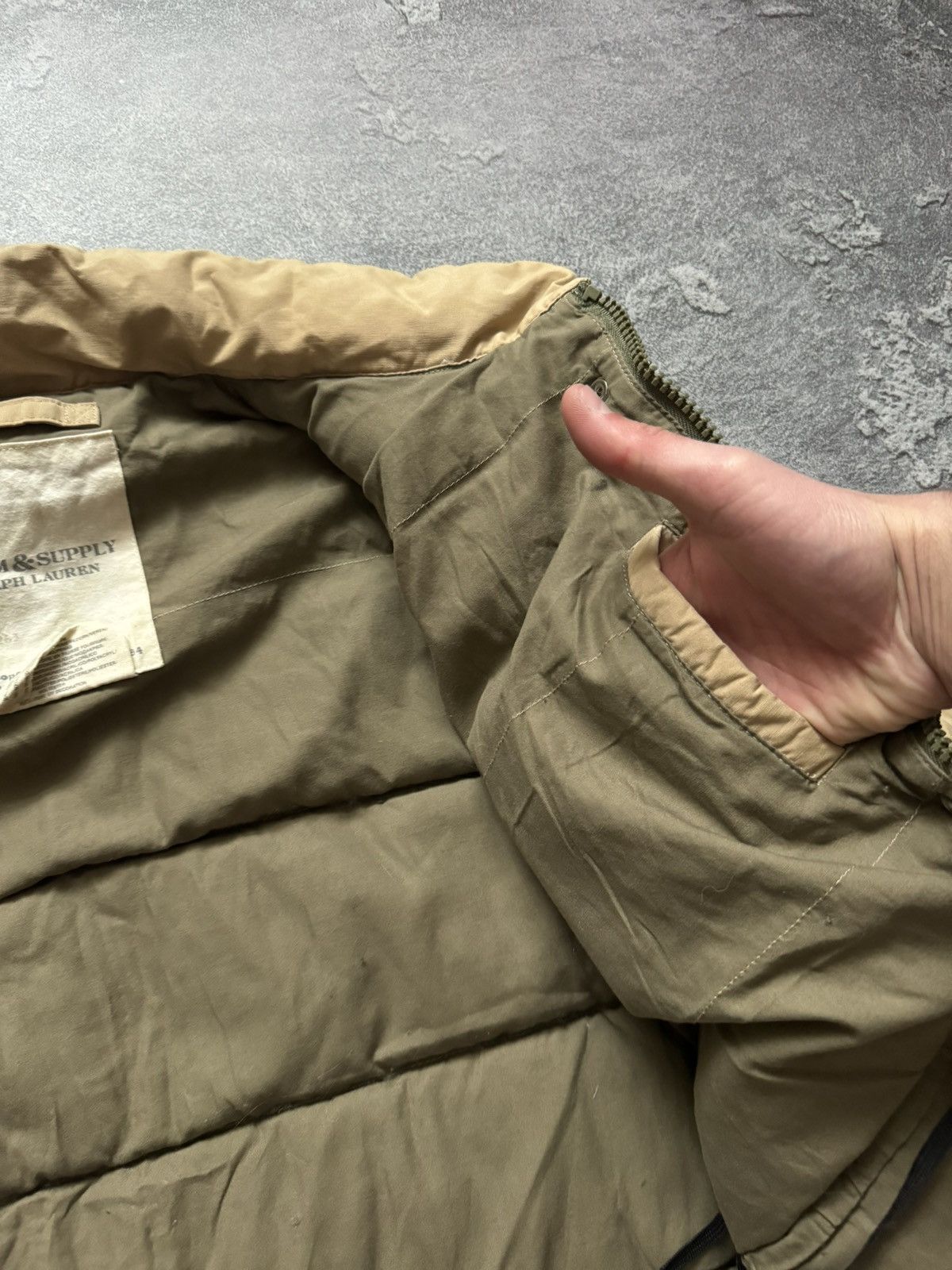 Denim & Supply Ralph Lauren × Polo Ralph Lauren × Ralph Lauren Denim & Supply Ralph Lauren down beige jacket puffer bomber Size US L / EU 52-54 / 3 - 15 Thumbnail