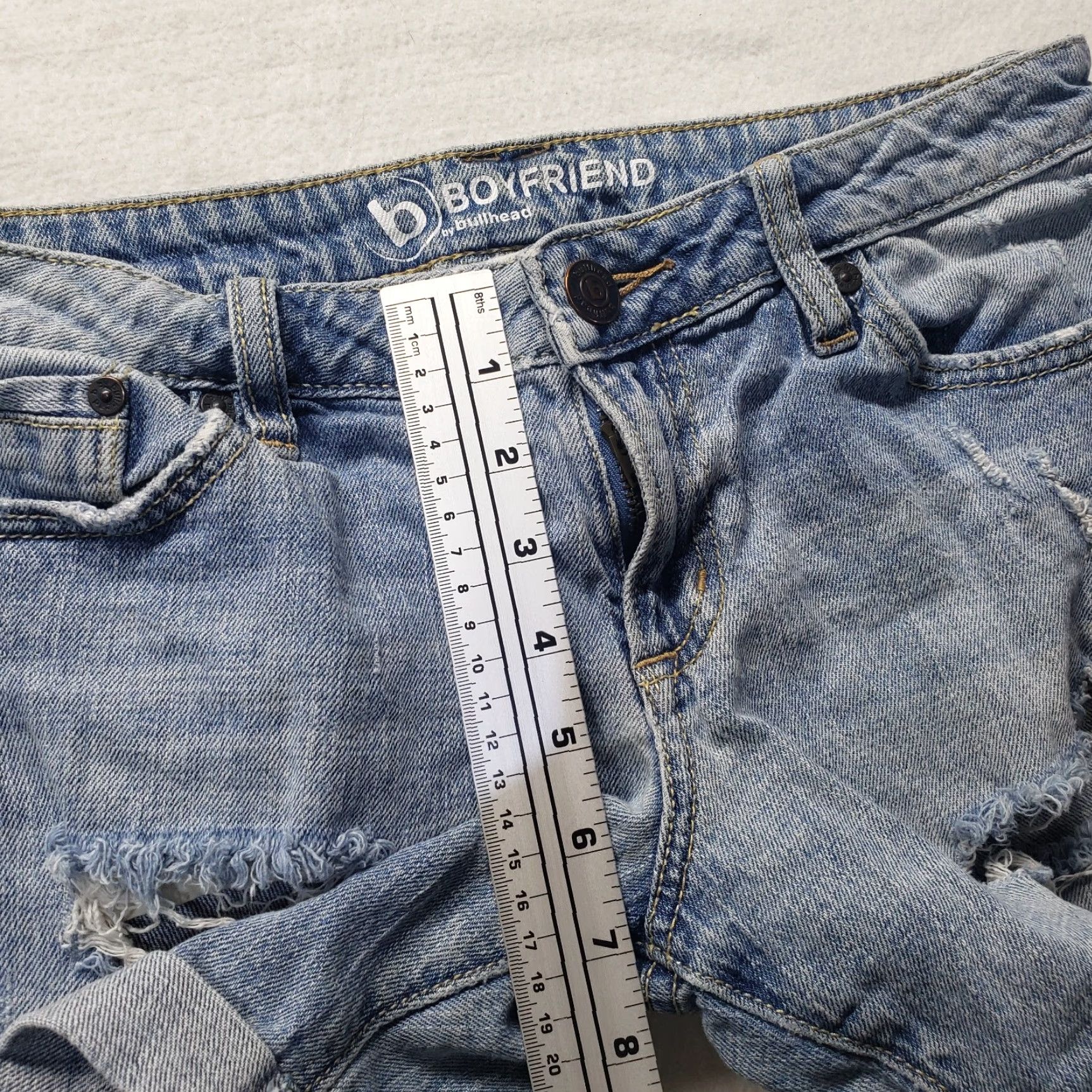 Denime Bullhead Denim Co. Dark Blue Low Rise Shorts Denim Women’s Size 1 Casual Size 25" / US 0 / IT 36 - 7 Thumbnail