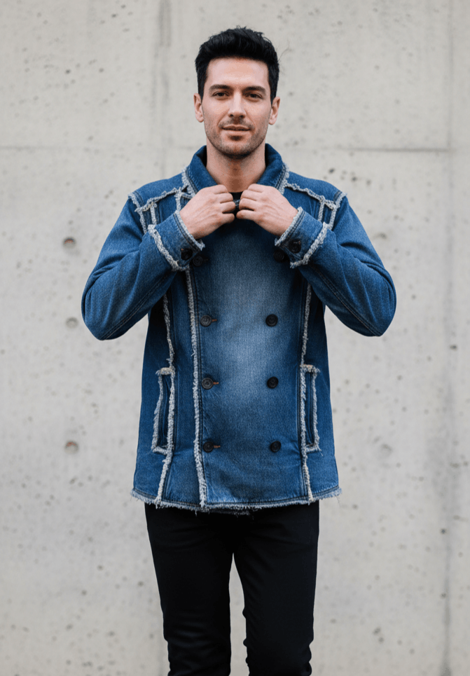 Japanese Brand SCAPA Double Breast Denim Jacket Size US M / EU 48-50 / 2 - 1 Thumbnail