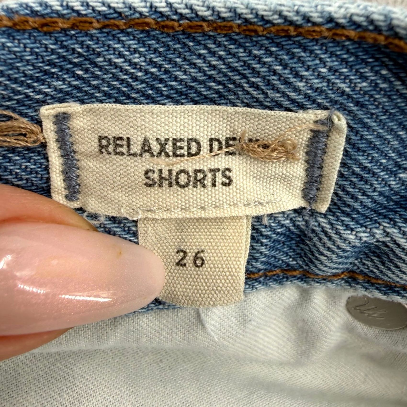 Madewell Madewell Relaxed Denim Shorts Light Wash Blue Button Fly 90s Festival Casual Womens Size 26 Size 30" / US 8 / IT 44 - 4 Thumbnail