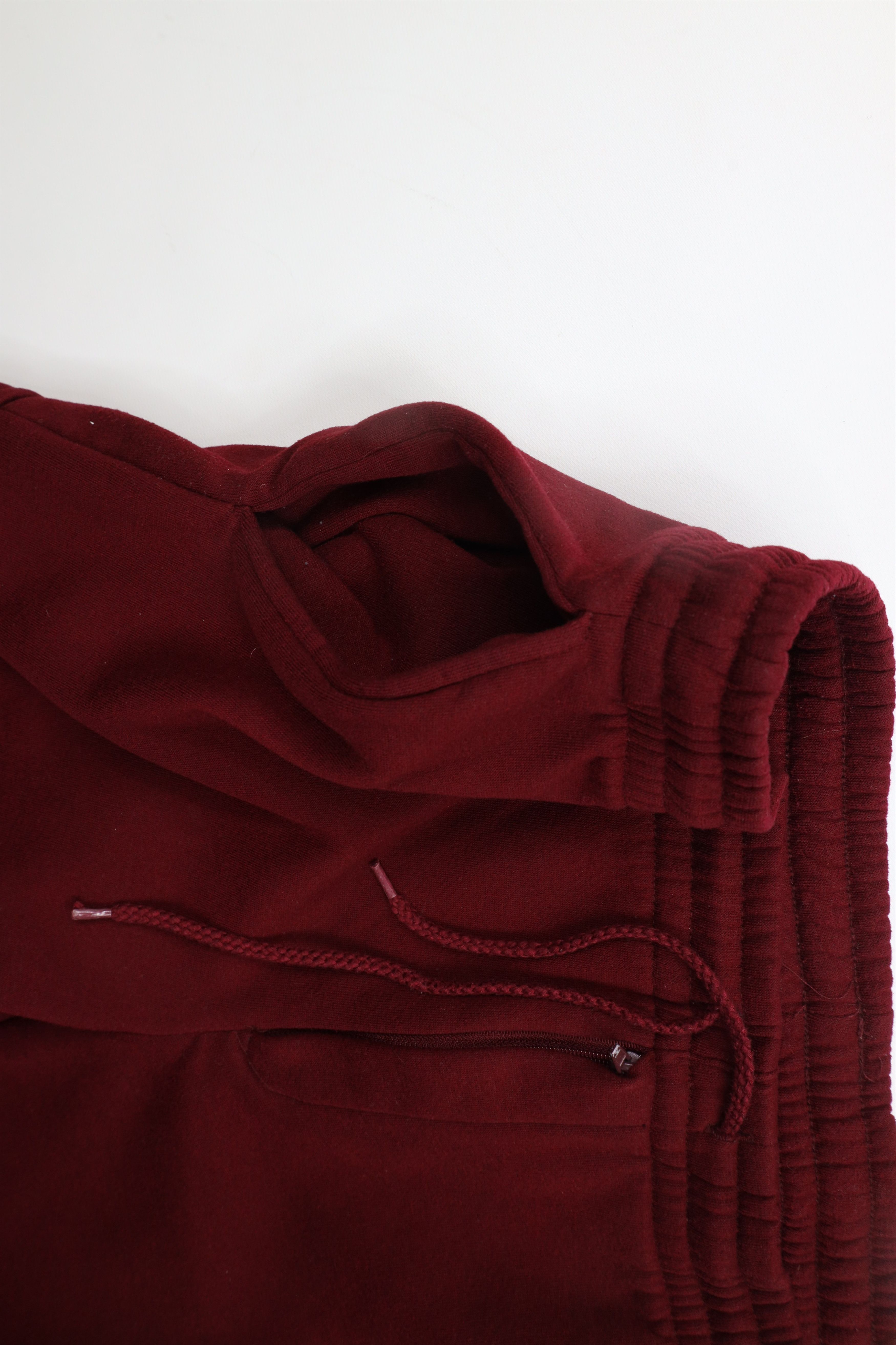 Vintage Vintage 90s Streetwear Blank Wide Leg Cargo Sweatpants Red Size US 34 / EU 50 - 7 Thumbnail