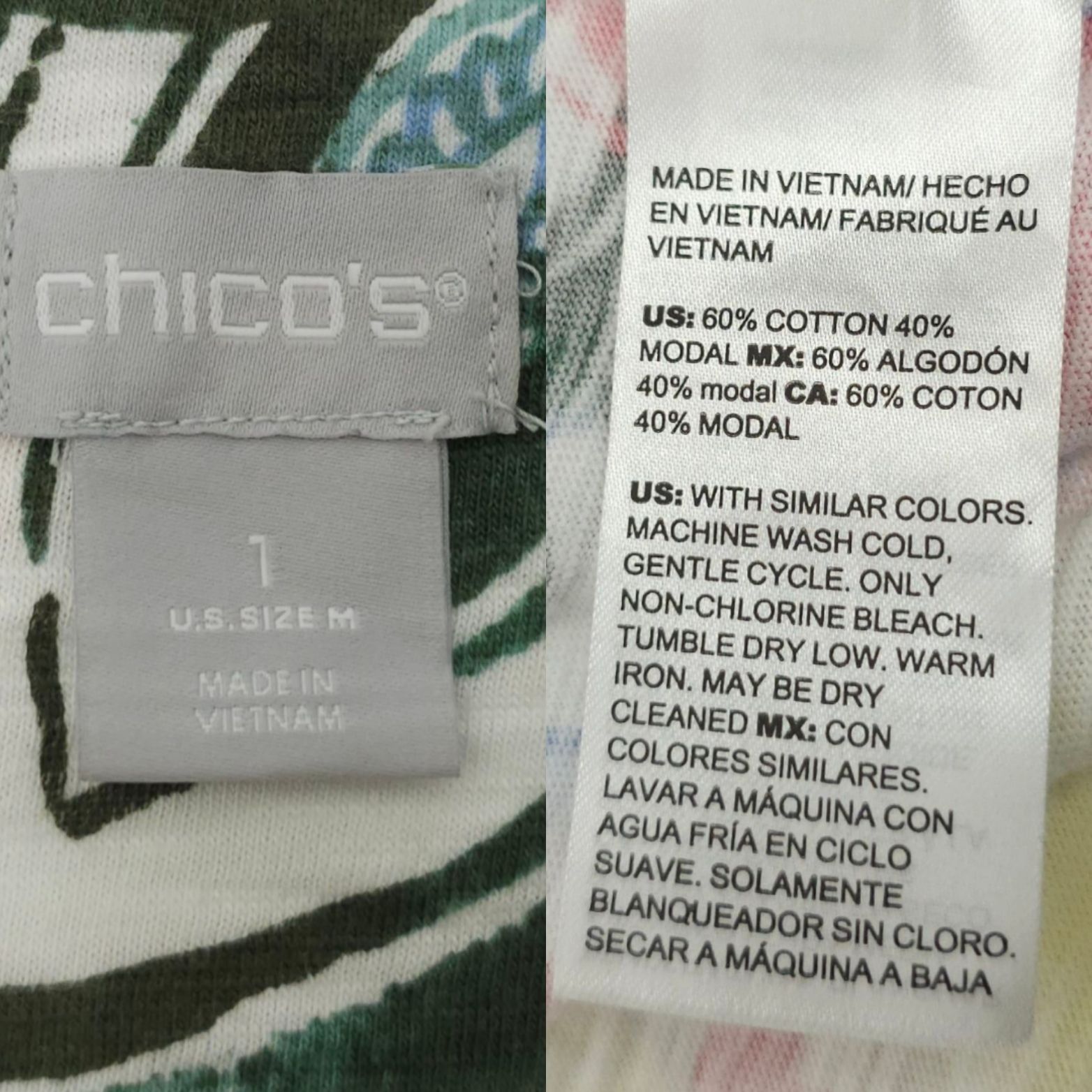 Chicos Chicos Floral Print Paisley Boho Top Womens 1 US M 3/4 Sleev Size M / US 6-8 / IT 42-44 - 7 Thumbnail