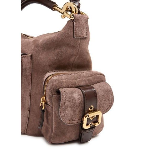 Chloe Chloe Camera Dark Taupe Suede Shoulder Bag New & Authentic Size ONE SIZE - 5 Thumbnail