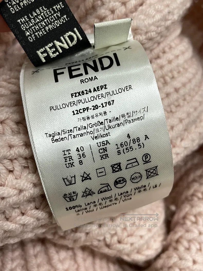 Fendi Fendi Pink Lettering Sweater Size XS / US 0-2 / IT 36-38 - 9 Thumbnail