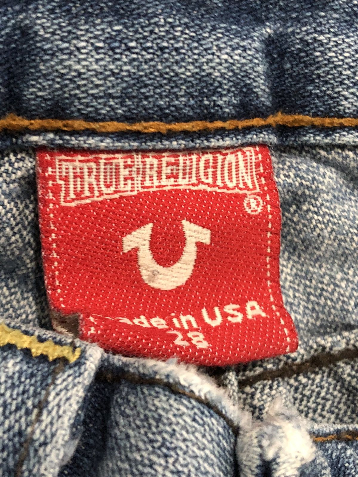 True Religion Vtg Y2K True Religion Patchwork Flared Jeans Size 28" / US 6 / IT 42 - 8 Thumbnail