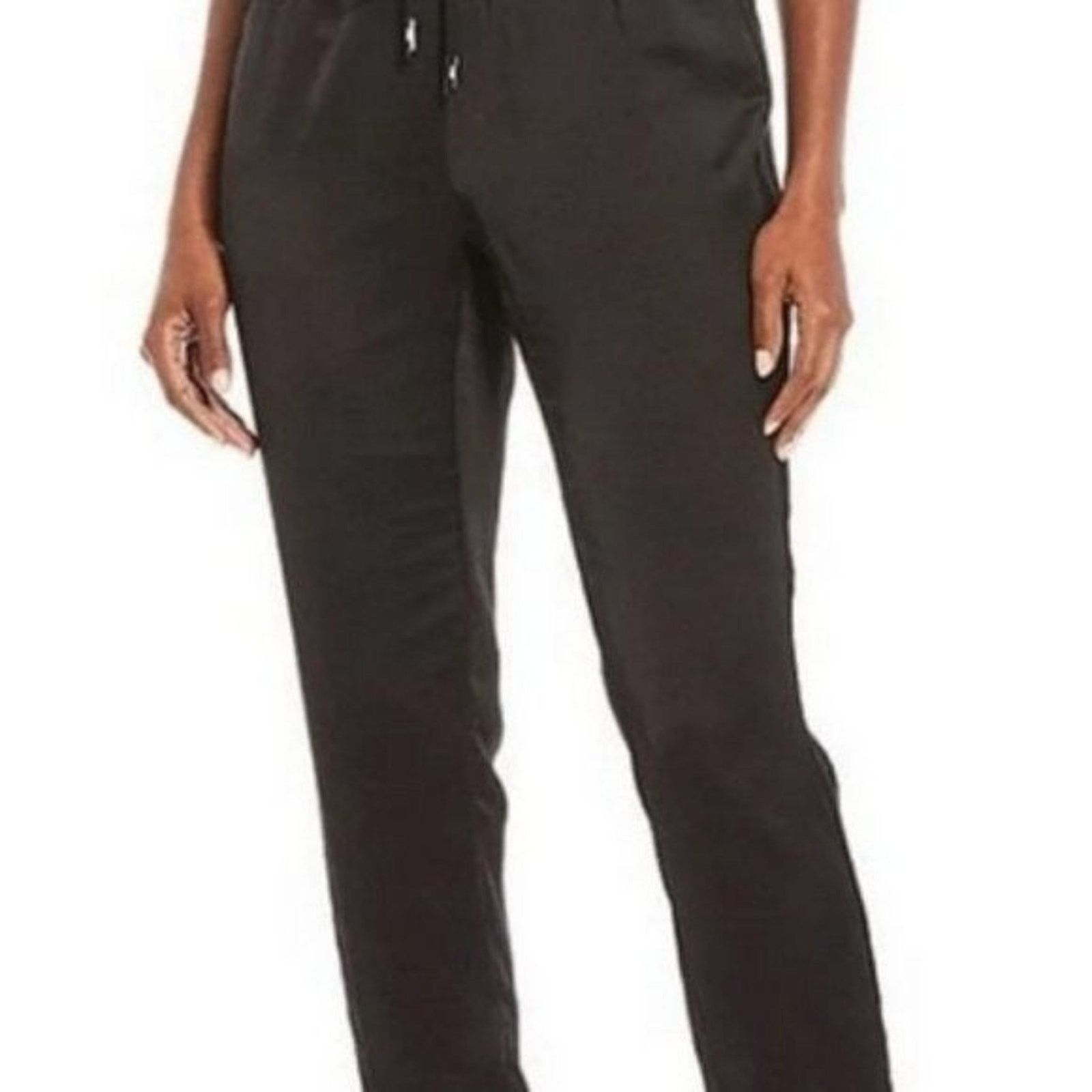 Karl Lagerfeld Karl Lagerfeld Satin Joggers Lace Trim Back Drawstring M Size 30" / US 8 / IT 44 - 2 Thumbnail