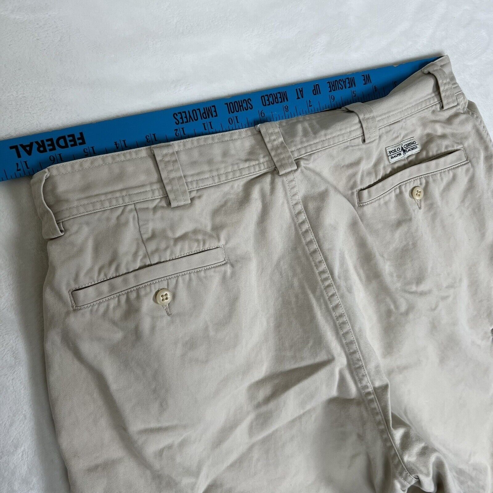 Polo Ralph Lauren Vintage Polo Ralph Lauren Khaki Cargo Chino Shorts Y2K Baggy Size US 34 / EU 50 - 9 Thumbnail