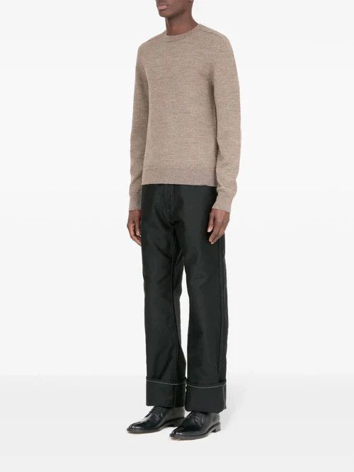 Maison Margiela o1s22i1n1024 Contrast Patch Pullover Sweater in Brown Size US M / EU 48-50 / 2 - 6 Thumbnail