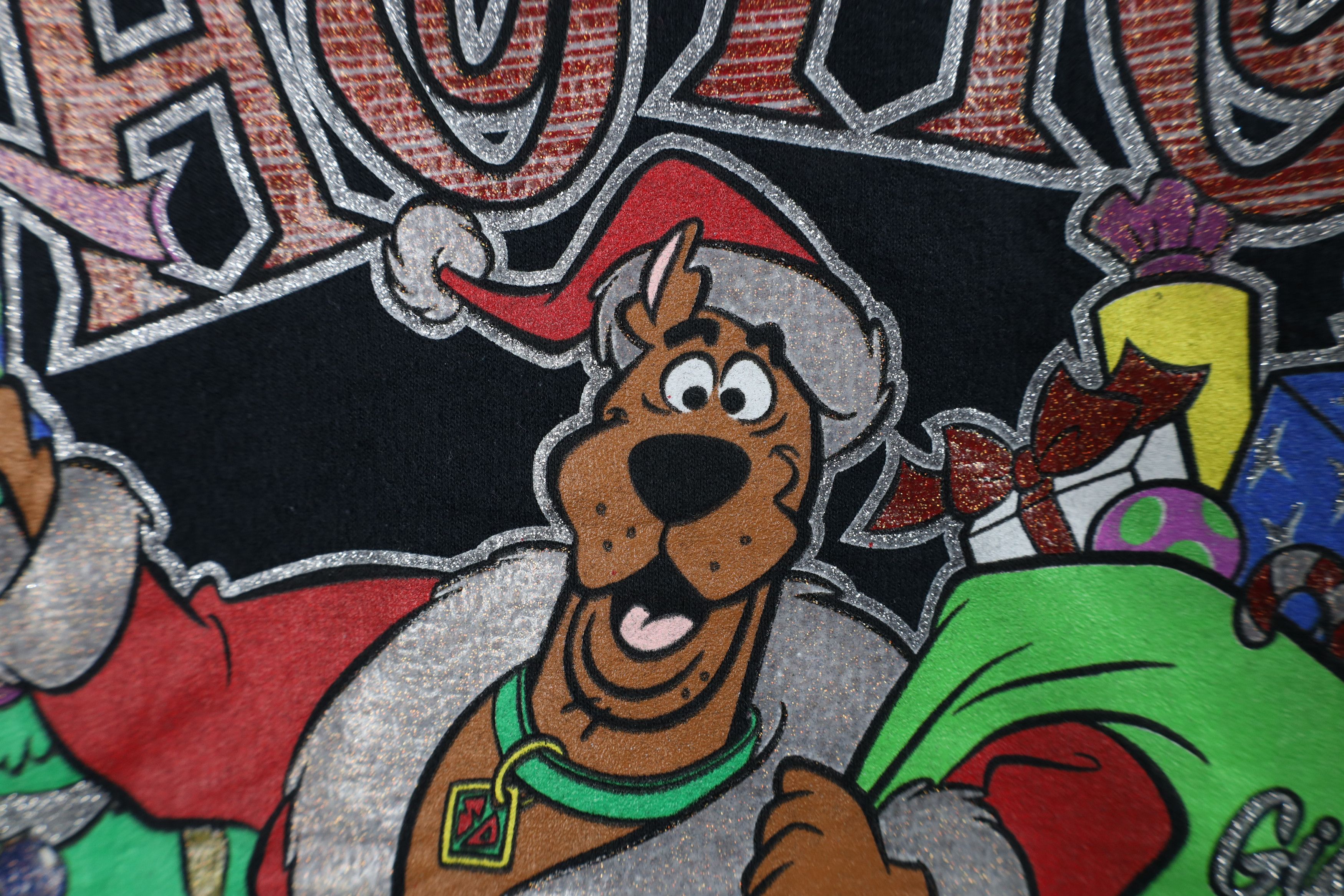 Vintage Vintage 90s Scooby Doo Santa Claus Christmas Sweatshirt Size L / US 10 / IT 46 - 6 Thumbnail