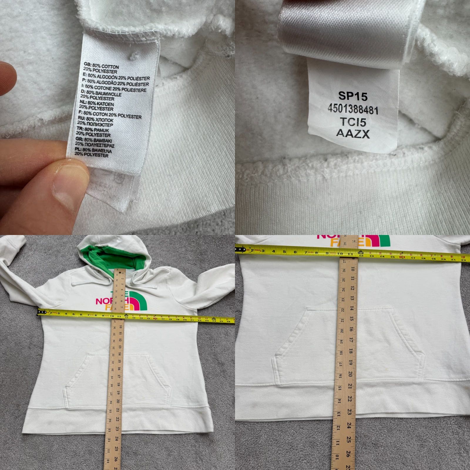 The North Face The North Face Hoodie Pullover Womens Small White Graphic Outdoor Casual Solid Hooded Size S / US 4 / IT 40 - 8 Thumbnail