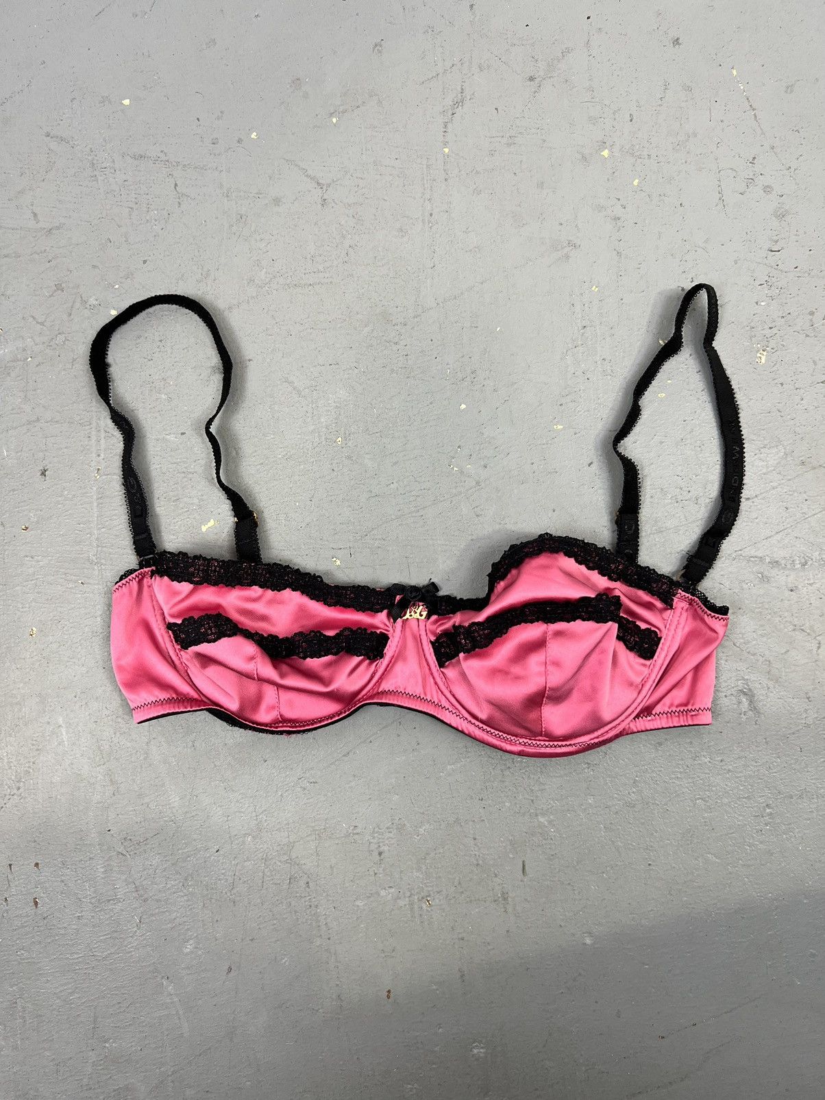 Dolce & Gabbana Vintage Dolce & Gabbana Pink Black Satin Bra Size US 36C Size ONE SIZE - 3 Thumbnail