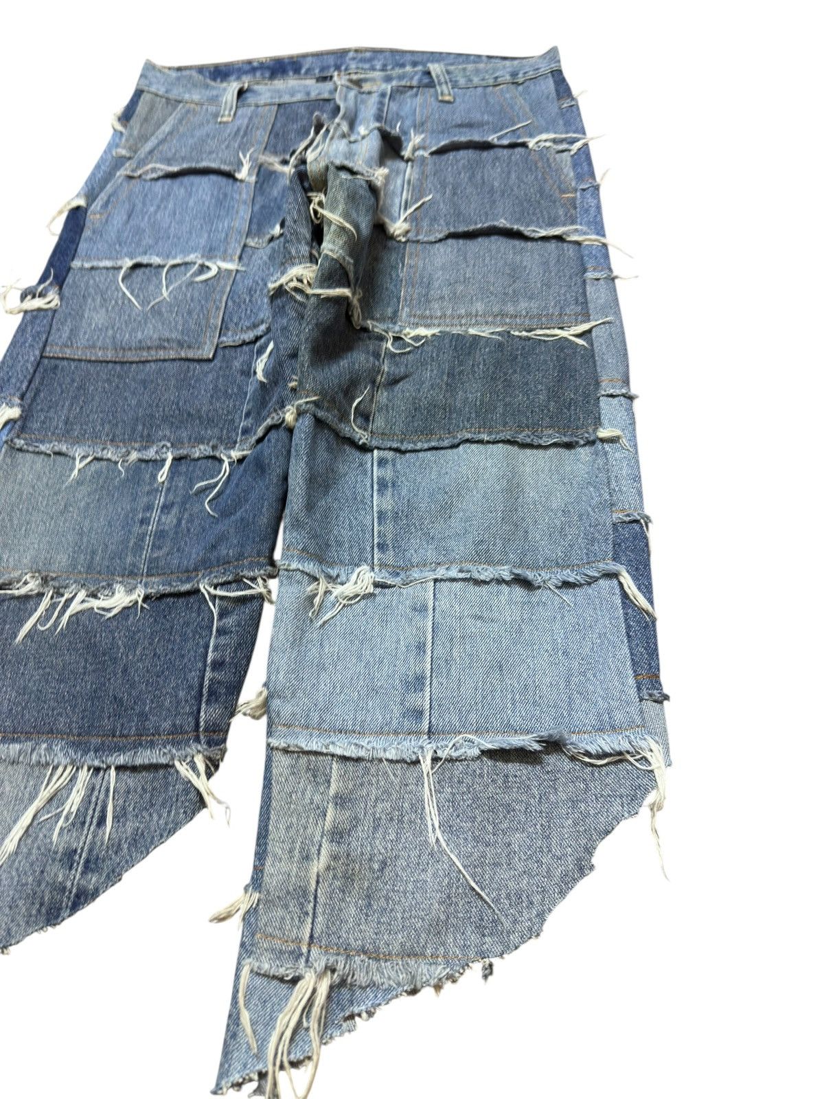 Wrangler Vintage Wrangler Upcycled Patchwork Hagi Style Denim Size US 30 / EU 46 - 4 Thumbnail