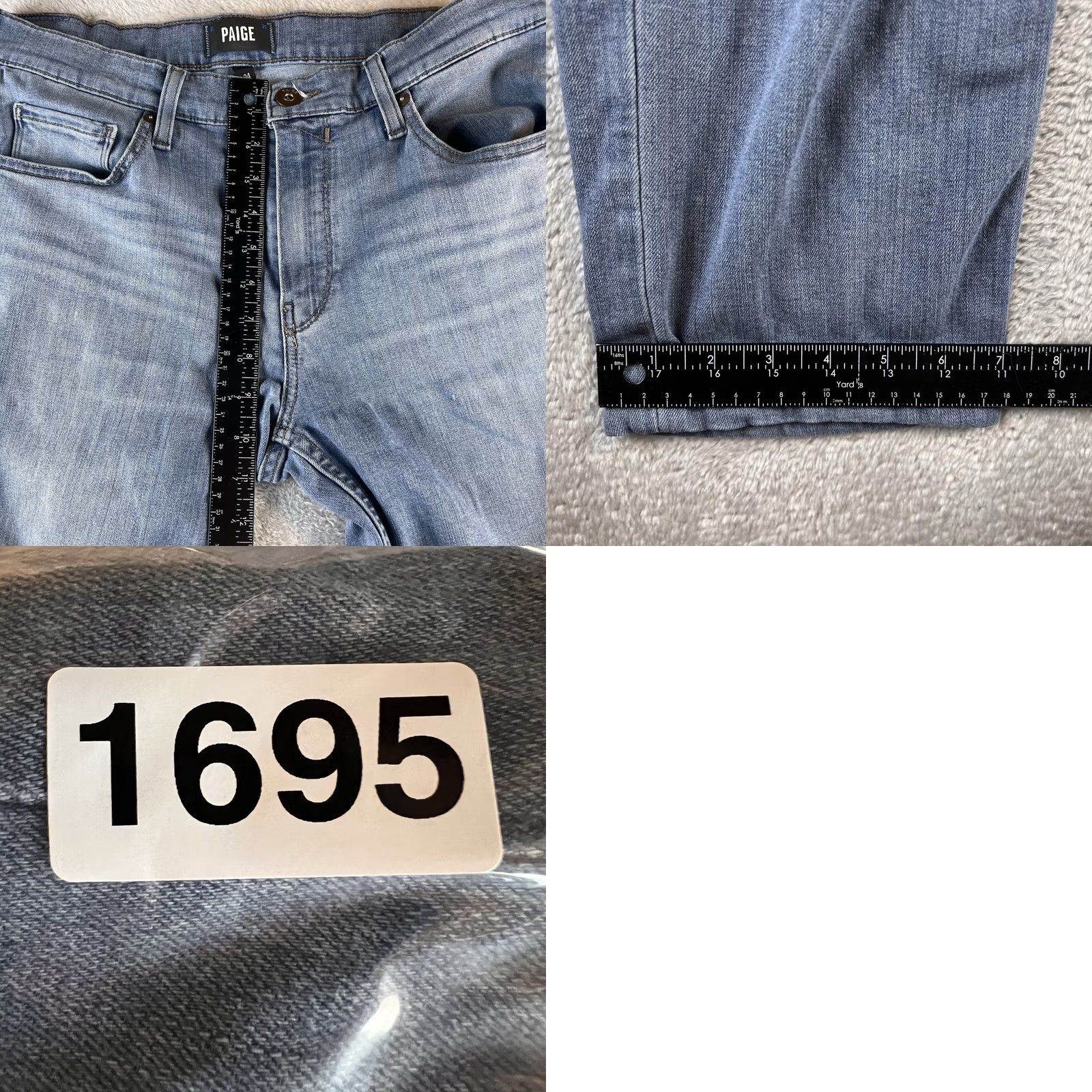 Paige Paige Lennox Jeans Mens 34x26 Blue Straight Slim Denim Preppy USA 5-Pocket City College 90s Womens? Size US 34 / EU 50 - 8 Thumbnail