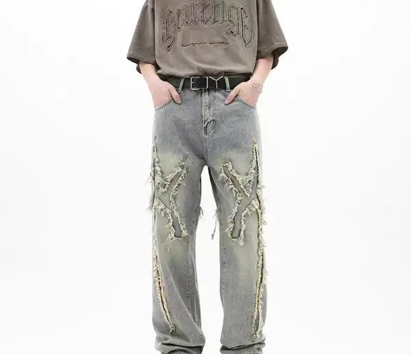 VIBE Vintage hip hop frayed trim distressed jeans Size US 30 / EU 46 - 3 Thumbnail