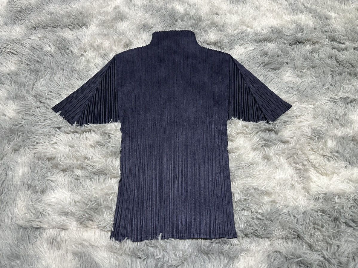 Pleats Please Issey Miyake 🔥Pleats Please Issey Miyake High Neck Top Navy Size US M / EU 48-50 / 2 - 9 Thumbnail