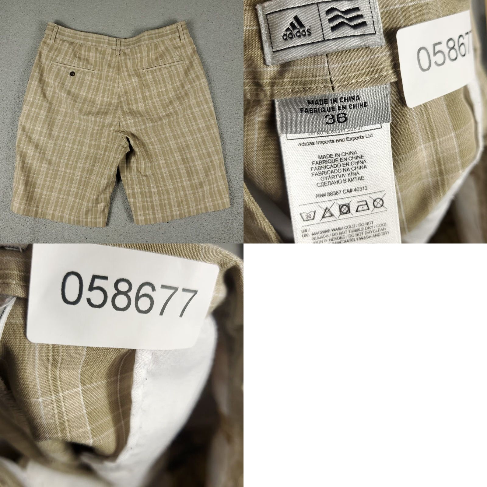 Nike VINTAGE Nike Men's Chino Shorts Size 36 Beige Plaid Flat Front Casual Summer Authentic Size US 36 / EU 52 - 8 Thumbnail
