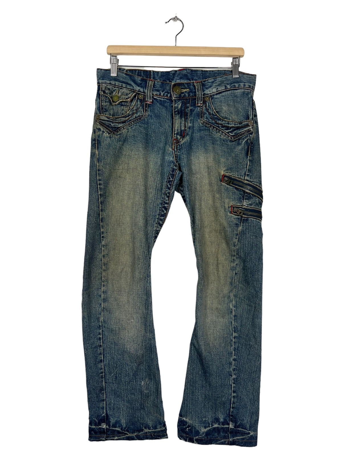 Japanese Brand 🔥 FLARE RATTLETRAP DYED ZIPPER Size US 33 - 1 Thumbnail