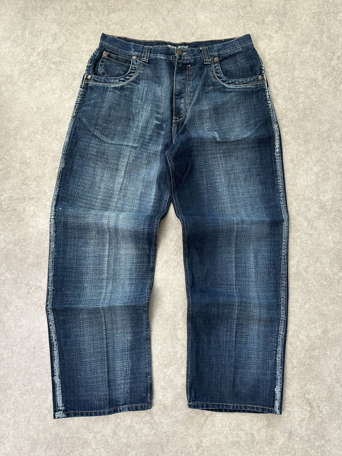 Vintage Vintage Faded Blue Denim Jeans Y2K Baggy Skater Style Pants Size US 36 / EU 52 - 4 Thumbnail